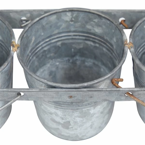 Best Pirce ๐ Grayson Laneย 14-in xย 5-in Grey Metal Farmhouse Planter with Handles ๐ 4 Best Pirce ๐ Grayson Laneย 14-in xย 5-in Grey Metal Farmhouse Planter with Handles ๐ - Image 4