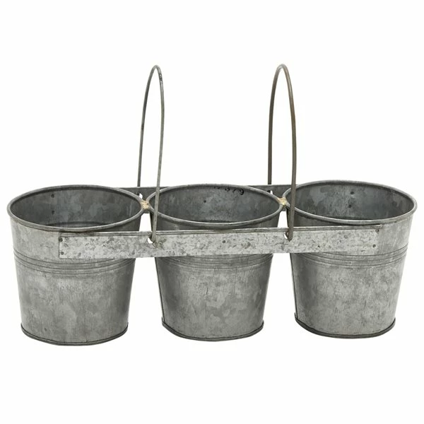 Best Pirce ๐ Grayson Laneย 14-in xย 5-in Grey Metal Farmhouse Planter with Handles ๐ 5 Best Pirce ๐ Grayson Laneย 14-in xย 5-in Grey Metal Farmhouse Planter with Handles ๐ - Image 5