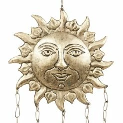 Best deal 🎉 Grayson Lane 35-in Gold Metal Sunface Wind Chime with Dangling Stars ✨ -GRAYSON LANE Sales 2022 330942303 AlternateImage4 l