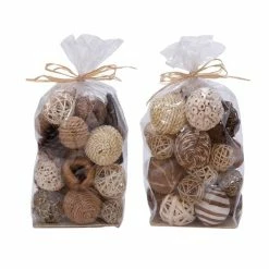 Discount 🔥 Grayson Lane Brown Natural Decorative Orbs and Vase Fillers - 2-Pack 🧨