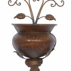 Buy ✨ Grayson Lane 11-in x 18-in Dark Brown Iron Traditional Hanging Planter 💯 -GRAYSON LANE Sales 2022 330942314 AlternateImage4 l