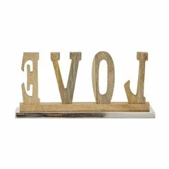 Promo ✨ Grayson Lane Brown/Beige Wood Love Sign Tabletop Decoration 🎁 -GRAYSON LANE Sales 2022 330942337 AlternateImage8 l