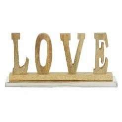 Promo ✨ Grayson Lane Brown/Beige Wood Love Sign Tabletop Decoration 🎁