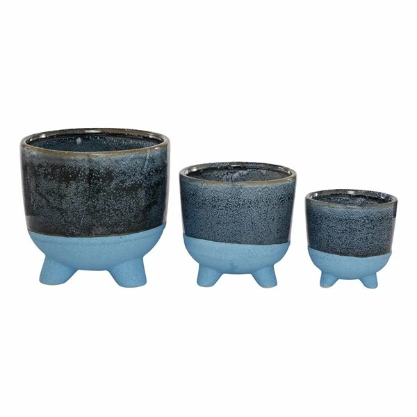 Cheapest 🎁 Grayson Lane 7 3/4-in x 7 1/2-in Blue Ceramic Contemporary Planters - Set of 3 ✔️ 1 Cheapest 🎁 Grayson Lane 7 3/4-in x 7 1/2-in Blue Ceramic Contemporary Planters - Set of 3 ✔️