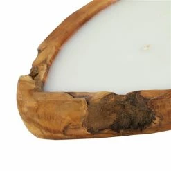 New ✔️ Grayson Lane 10-in x 2-in 1-Wick Brown Teak Wood Candle 🤩 -GRAYSON LANE Sales 2022 330942346 AlternateImage3 l