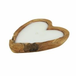 New ✔️ Grayson Lane 10-in x 2-in 1-Wick Brown Teak Wood Candle 🤩 -GRAYSON LANE Sales 2022 330942346 AlternateImage5 l