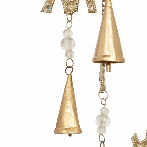 Deals 🤩 Grayson Lane 39-in Gold Metal Beaded Baby Rhino Wind Chime with White Glass Beads 🔥 4 Deals 🤩 Grayson Lane 39-in Gold Metal Beaded Baby Rhino Wind Chime with White Glass Beads 🔥 - Image 4