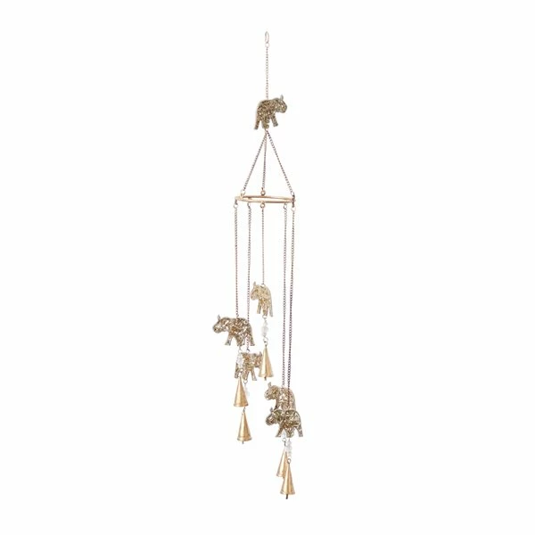 Deals 🤩 Grayson Lane 39-in Gold Metal Beaded Baby Rhino Wind Chime with White Glass Beads 🔥 5 Deals 🤩 Grayson Lane 39-in Gold Metal Beaded Baby Rhino Wind Chime with White Glass Beads 🔥 - Image 5