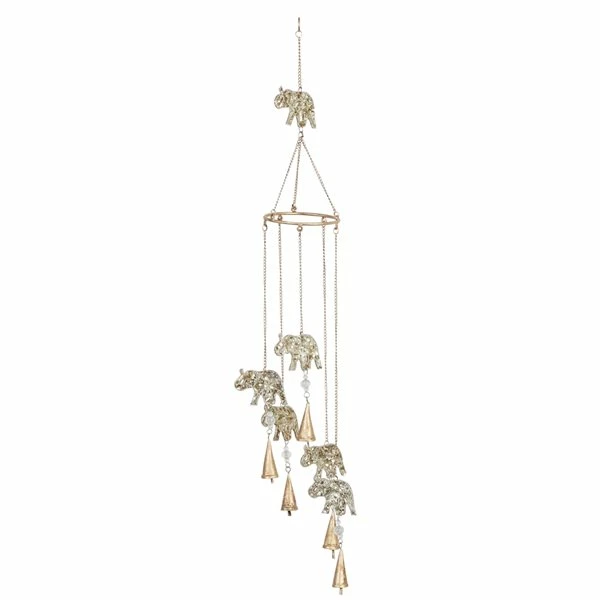 Deals 🤩 Grayson Lane 39-in Gold Metal Beaded Baby Rhino Wind Chime with White Glass Beads 🔥 1 Deals 🤩 Grayson Lane 39-in Gold Metal Beaded Baby Rhino Wind Chime with White Glass Beads 🔥