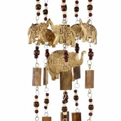 Promo 🥰 Grayson Lane 32-in Brown Wood Elephants Wind Chime 😉 -GRAYSON LANE Sales 2022 330942353 AlternateImage3 l