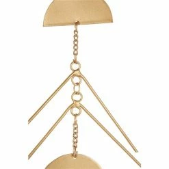 Budget 🛒 Grayson Lane 48-in Matte Gold Geometric Metal Wind Chime 🔔 -GRAYSON LANE Sales 2022 330942372 AlternateImage4 l
