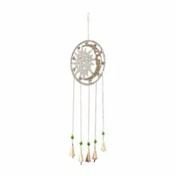 Outlet 🤩 Grayson Lane 31-in Silver Metal Dream Catcher Wind Chime 💯 -GRAYSON LANE Sales 2022 330942382 AlternateImage5 l