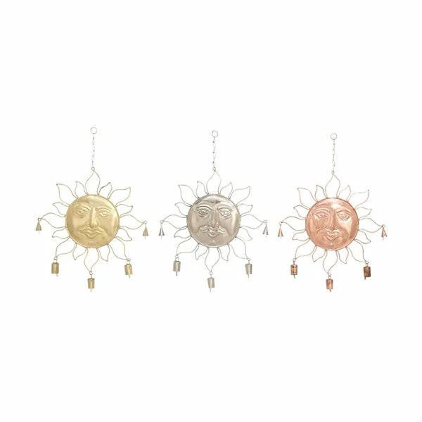 New π Grayson LaneΒ 17-in Metallic Sunface Wind Chime - Set of 3 π 4 New π Grayson LaneΒ 17-in Metallic Sunface Wind Chime - Set of 3 π - Image 4