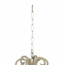 Top 10 🎉 Grayson Lane 31-in Silver Metal Chandelier Wind Chime with Gold Wind Catchers 🎁 -GRAYSON LANE Sales 2022 330942406 AlternateImage4 l