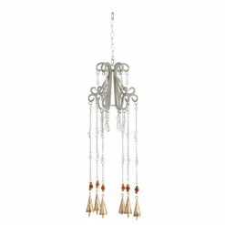Top 10 π Grayson LaneΒ 31-in Silver Metal Chandelier Wind Chime with Gold Wind Catchers π