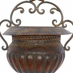 Top 10 ❤️ Grayson Lane 12-in x 18-in Dark Brown Iron Traditional Hanging Planter 🧨 -GRAYSON LANE Sales 2022 330942424 AlternateImage3 l