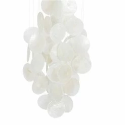 Best Pirce 💯 Grayson Lane 27-in Frosted White Capiz Shell and Coconut Wind Chime 🎉 -GRAYSON LANE Sales 2022 330942439 AlternateImage4 l