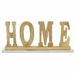 Promo 🤩 Grayson Lane Brown Wood/Aluminum Home Sign Tabletop Decoration 🎁
