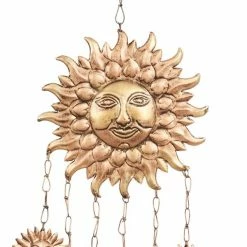 Buy 🎉 Grayson Lane 35-in Gold Metal Sunface Wind Chime with Marble Glass Beads ⭐ -GRAYSON LANE Sales 2022 330942456 AlternateImage3 l
