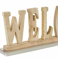 New 😍 Grayson Lane Brown Wood/Aluminum Welcome Sign Tabletop Decoration 💯 -GRAYSON LANE Sales 2022 330942460 AlternateImage5 l
