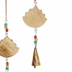Coupon 🛒 Grayson Lane 30-in Gold Wood Lotus Flower Wind Chime with Cone-Shaped Bells 🥰 -GRAYSON LANE Sales 2022 330942484 AlternateImage4 l