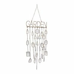 Flash Sale 👏 Grayson Lane 36-in White Metal Garden Reflecting Shapes Wind Chime 🎁 -GRAYSON LANE Sales 2022 330942498 AlternateImage5 l