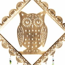 Buy ⭐ Grayson Lane 29-in Gold Metal Owl Wind Chime with Cone-Shaped Wind Catchers ⭐ -GRAYSON LANE Sales 2022 330942501 AlternateImage3 l