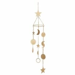 Outlet 🔥 Grayson Lane 39-in Eclectic Gold Celestial Metal Wind Chime 🛒