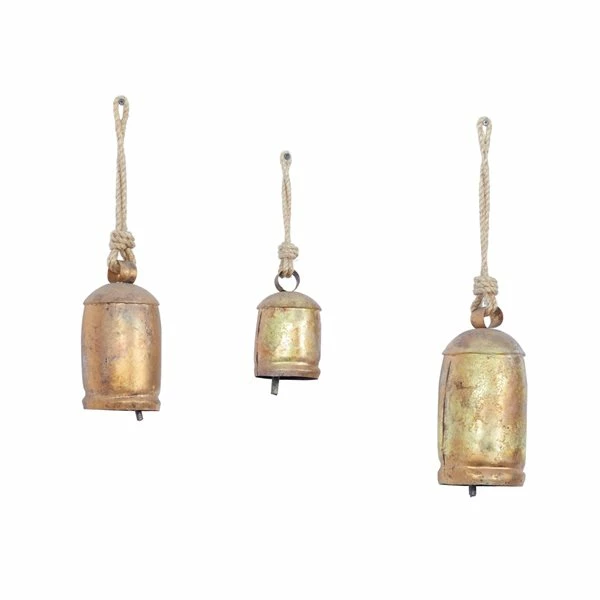 New π Grayson LaneΒ 22-in Contemporary Gold Metal Chestnuts and Bells Wind Chime with Rope Hangers - Set of 3 π 5 New π Grayson LaneΒ 22-in Contemporary Gold Metal Chestnuts and Bells Wind Chime with Rope Hangers - Set of 3 π - Image 5