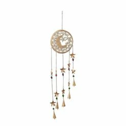 Buy 🥰 Grayson Lane 41-in Cream Wood Crescent Moon and Stars Wind Chime with Triangular Bells ✨ -GRAYSON LANE Sales 2022 330942521 AlternateImage5 l