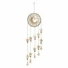Buy 🥰 Grayson Lane 41-in Cream Wood Crescent Moon and Stars Wind Chime with Triangular Bells ✨