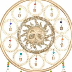 Budget 🛒 Grayson Lane 27-in Gold Metal Sunface Wind Chime 🔥 -GRAYSON LANE Sales 2022 330942526 AlternateImage3 l