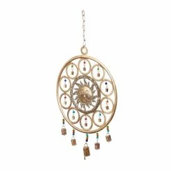 Budget 🛒 Grayson Lane 27-in Gold Metal Sunface Wind Chime 🔥 -GRAYSON LANE Sales 2022 330942526 AlternateImage5 l