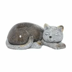 Top 10 β Grayson Lane 7-in H x 15-in W Grey Cat Garden Statue π
