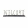 Brand new 👍 Grayson Lane Glam Silver Aluminum Welcome Sign Tabletop Decoration ⌛