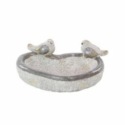 Outlet ✨ Grayson Lane 6-in H x 15-in W Grey Bird Feeder Garden Statue 🥰