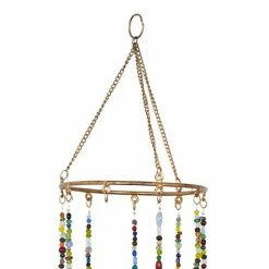 Best Pirce ✨ Grayson Lane 26-in Gold Metal Elephant Wind Chime with Bells and Multicoloured Glass Beads ❤️ -GRAYSON LANE Sales 2022 330942540 AlternateImage4 l