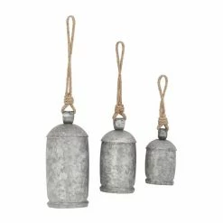 Cheapest 🔥 Grayson Lane 20-in Grey Metal Bell Wind Chime - Set of 3 ❤️