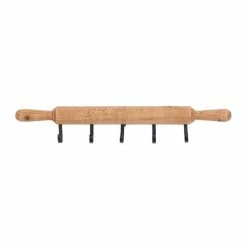 Best Pirce ✔️ Grayson Lane 5-Hook Decorative Brown Fir Wood Wall Hook ✔️