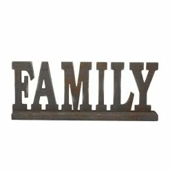Discount 🔔 Grayson Lane Industrial Antique Black MDF Family Sign Tabletop Decoration ✨