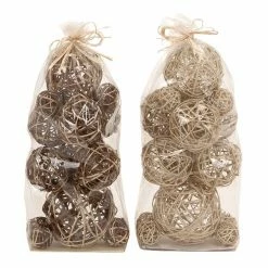 Cheapest 🎁 Grayson Lane Light Brown Natural Orbs and Vase Fillers - 2-Pack 🎁