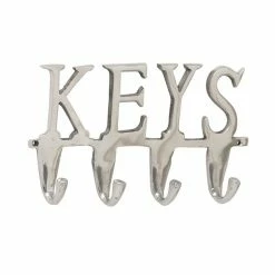 Deals 🔔 Grayson Lane 4-Hook Decorative Silver Aluminum Wall Hook ❤️