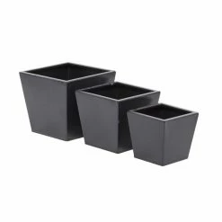 Best deal ⌛ Grayson Lane 8-in x 7-in Black Iron Modern Planters - Set of 3 👏 -GRAYSON LANE Sales 2022 330942616 AlternateImage5 l