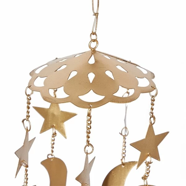 Brand new ✔️ Grayson Lane 29-in Eclectic Gold Metal Moon and Stars Wind Chime 🎉 3 Brand new ✔️ Grayson Lane 29-in Eclectic Gold Metal Moon and Stars Wind Chime 🎉 - Image 3