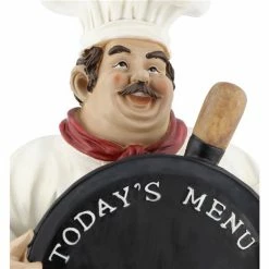 Coupon 🛒 Grayson Lane Traditional Multicoloured MDF Chef with Chalkboard Tabletop Decoration 😍 -GRAYSON LANE Sales 2022 330942634 AlternateImage5 l