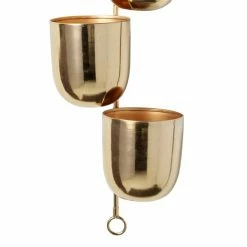 Hot Sale 🔥 Grayson Lane 12-in x 25-in Gold Metal Contemporary Hanging Planter 👏 -GRAYSON LANE Sales 2022 330942636 AlternateImage3 l