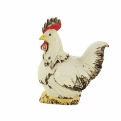 New 🛒 Grayson Lane 12-in H x 11-in W White Rooster Garden Statue 🎉 -GRAYSON LANE Sales 2022 330942641 AlternateImage5 l