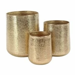 Best deal 🎉 Grayson Lane 17-in x 20-in Gold Metal Planter 👏