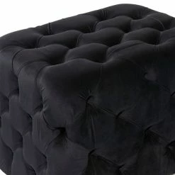 Cheap 🥰 Grayson Lane 19-in x 28-in Rustic Black Velvet Rectangle Ottoman ⌛ -GRAYSON LANE Sales 2022 330944690 AlternateImage3 l
