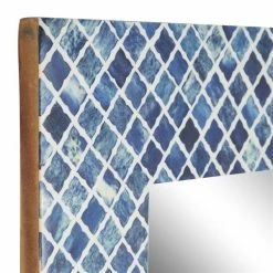 Best deal 🤩 Grayson Lane 366-in x 25.88-in Rectangle Blue Framed Wall Mirror 🛒 -GRAYSON LANE Sales 2022 330944693 AlternateImage3 l